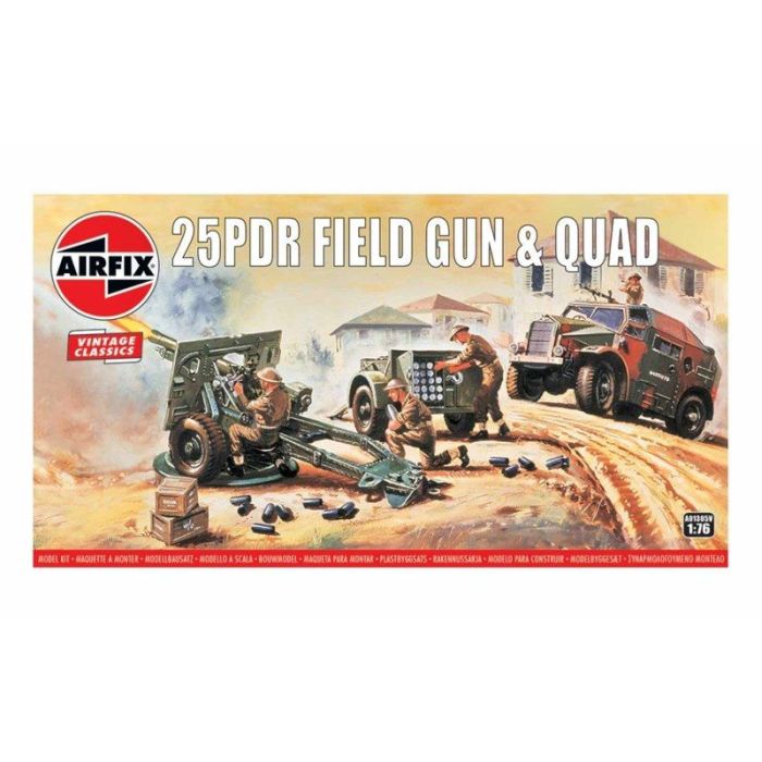 1/76 25PDR FIELD GUN en QUAD A01305V