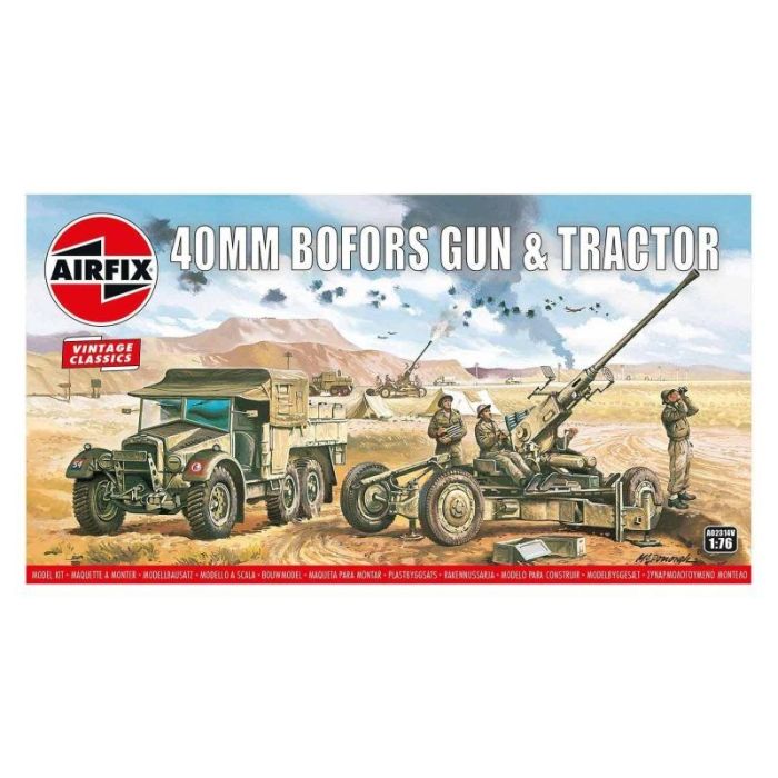 1/76 BOFORS 40MM GUN en TRACTOR A02314V