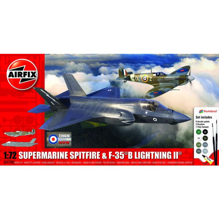1/72 'THEN AND NOW' SPITFIRE MK.VC en F-35B LIGHTNING II A50190