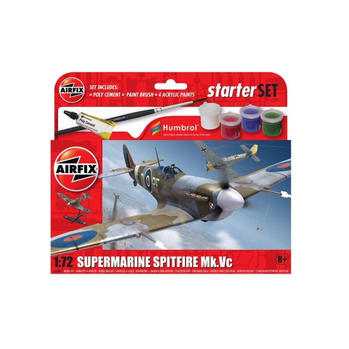 1/72 SMALL STARTER SET NEW SUPERMARINE SPITFIRE MKVC A55001