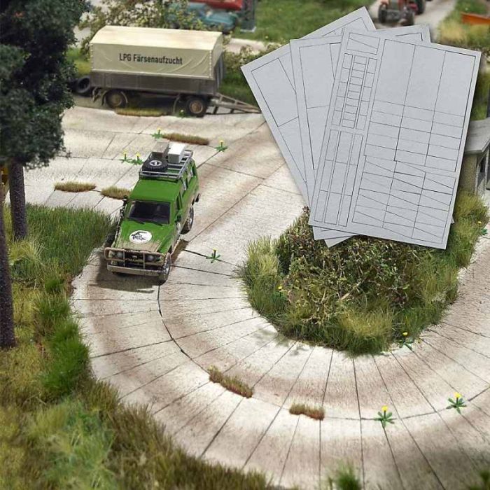 BETONPLATTEN-STRAßE H0 1106