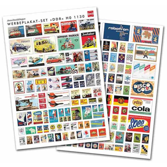 WERBEPLAKAT-SET DDR H0 1130