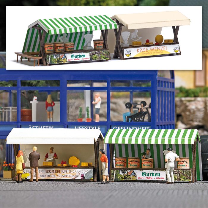 MARKTSTANDE GURKEN/KASE H0 1822