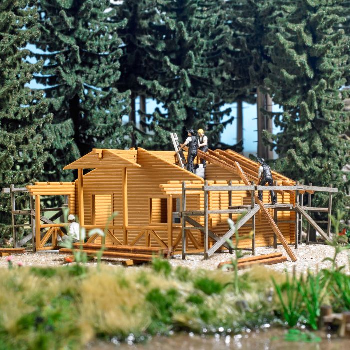 1/87 BLOCKHUTTE IM BAU H0 (1/25) * 1855