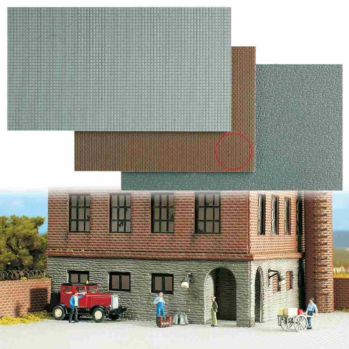 KLINKERSTEINE-MAUER H0 7402