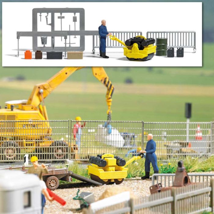A-SET: STRAßENWALZE MIT FIGUR H0 7805