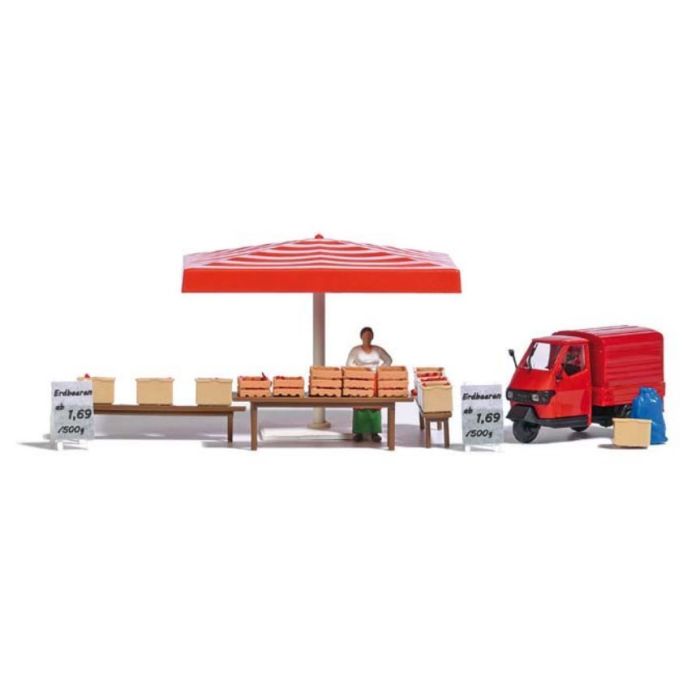 A-SET: MARKTSTAND ERDBEEREN H0 7913