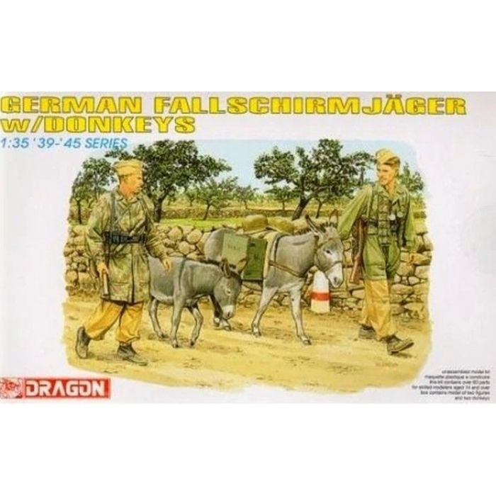 1/35 GERMAN FALLSCHIRMJAGER W/DONKEYS WWII 6077