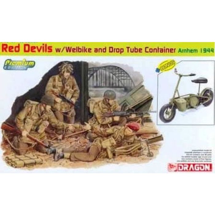 1/35 RED DEVILS W/WELBIKE DROP TUBE CONTAINER ARNHEM 1944 6585