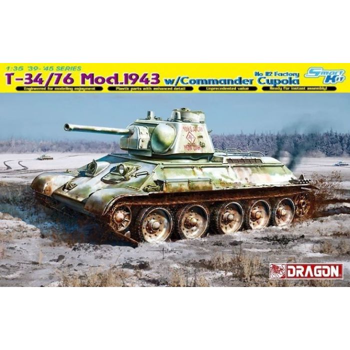 1/35 T-34/76 MOD. 1943 W/ COMMANDER CUPOLA NO. 112 6621