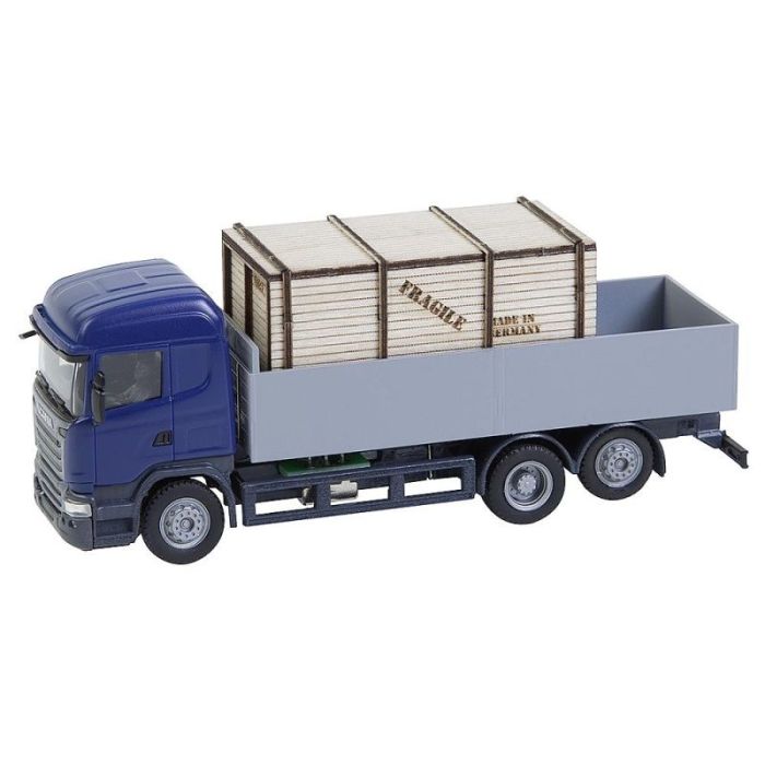 1/87 VRACHTWAGEN SCANIA R 13 HL LAADBAK MET HOUTEN KIST 161597