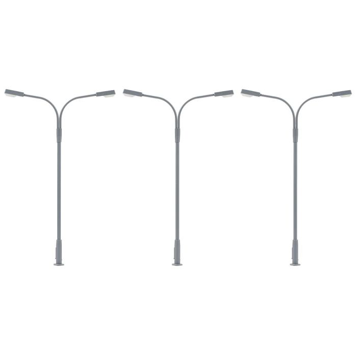 1/87 LED-LANTAARNPAAL 2 ARMEN KOUD WIT 3 STUKS 180120