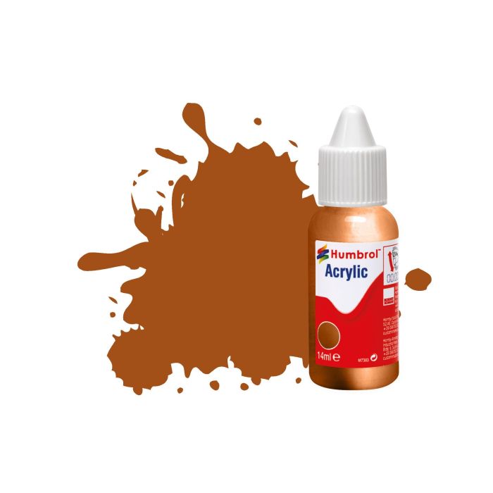 ACRYLIC DROPPER NO 12 COPPER METALLIC 14 ML DB0012