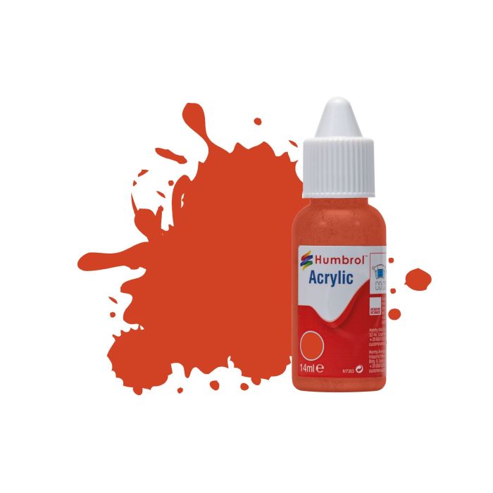 ACRYLIC DROPPER NO 132 RED SATIN 14 ML DB0132