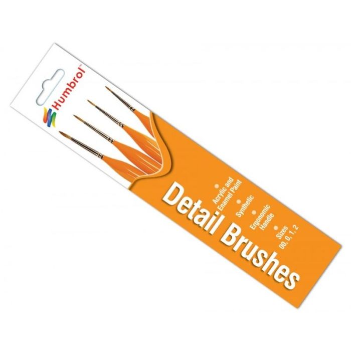 BRUSH PACK - DETAIL 00, 0, 1, 2 NATURAL SABLE HAIR AG4304