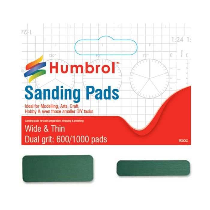 HUMBROL FLEXI SANDERS: DUAL GRIT PADS FINE 600/1000 2P AG9166