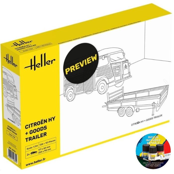 1/24 STARTER KIT CITROEN HY + GOODS TRAILER 52331
