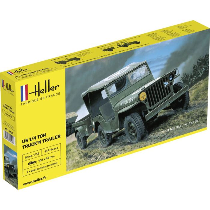 1/35 US 1/4 TON TRUCK 'N TRAILER 81105