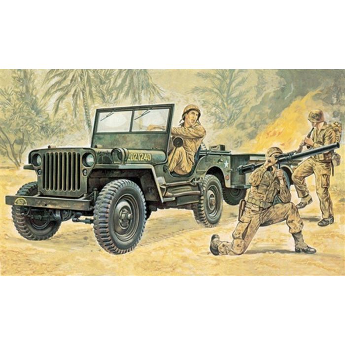 1/35 WILLYS MB JEEP WITH TRAILER 0314S