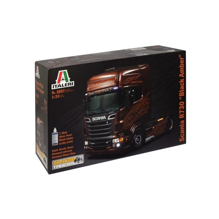 1/24 SCANIA R730 BLACK AMBER 3897S