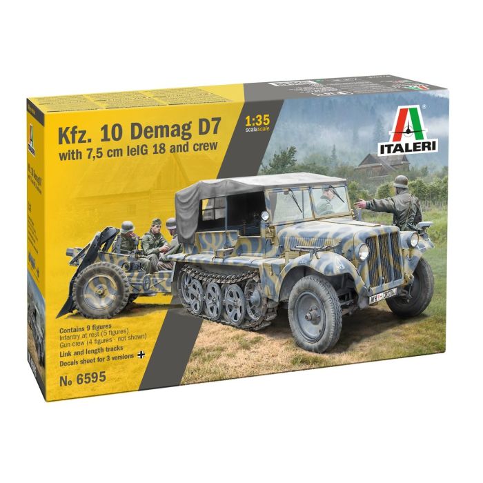 1/35 SD.KFZ. 10 DEMAG D7 W/7,5 CM LE. IG18 AND CREW 6595S