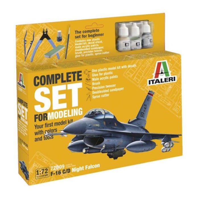 1/72 COMPLETE SET F-16 C/D NIGHT FALCON 72009