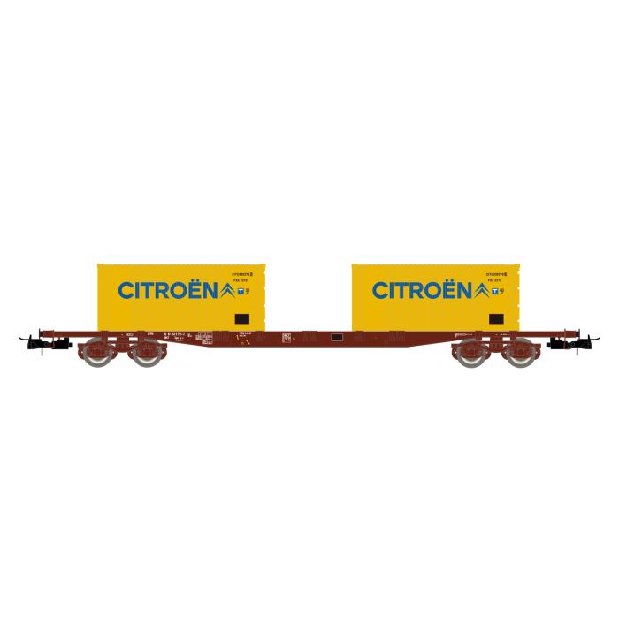 SNCF 4-AXLE CONTAINERW.N S70 2 X 20' CITROEN IV HJ6242