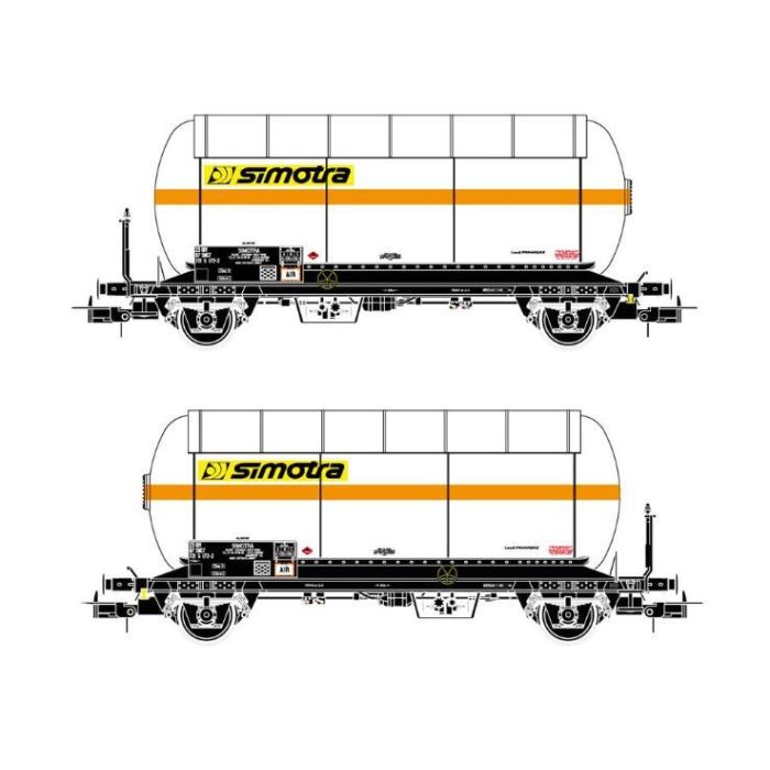 1/87 SNCF 2-P 2-AXLE GAS TANK WAGONS SIMOTRA IV ** HJ6265