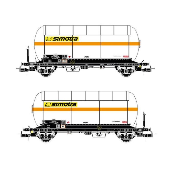 SNCF 2-P 2-AXLE GAS TANK WAGONS SIMOTRA IV (9/23) * HJ6265