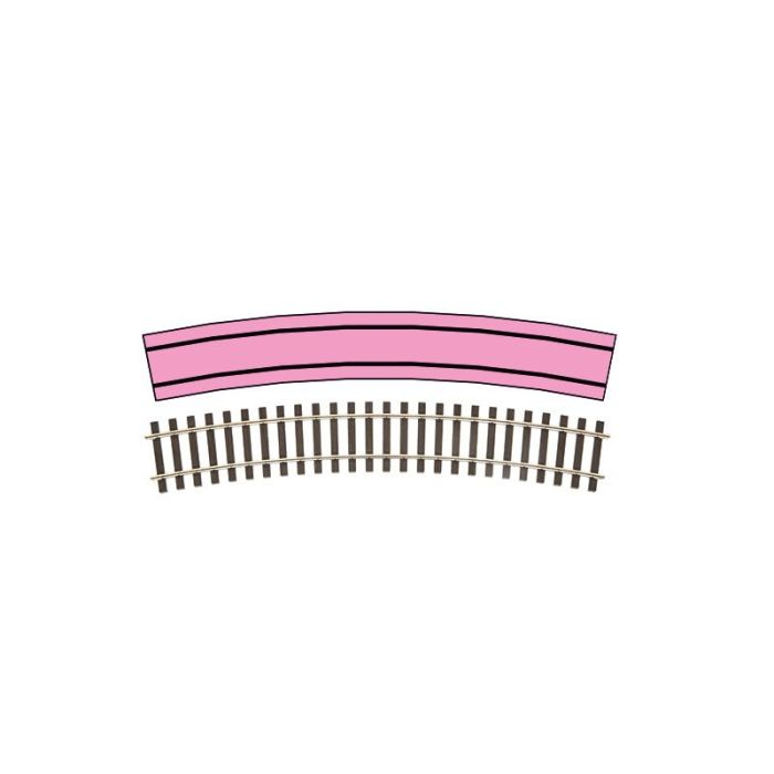Gleis gebogen R2, Radius 1028,7 mm  (VE 8) 45022
