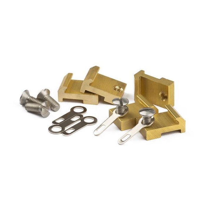 RAIL CONNECTION CLAMPS G SCALE BRASS 9MM 20/PACK 8100121