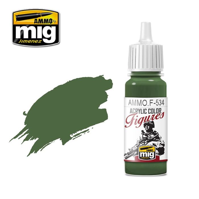 FIGURES PAINTS OLIVE GREEN JAR 17ML AMMO.F-534