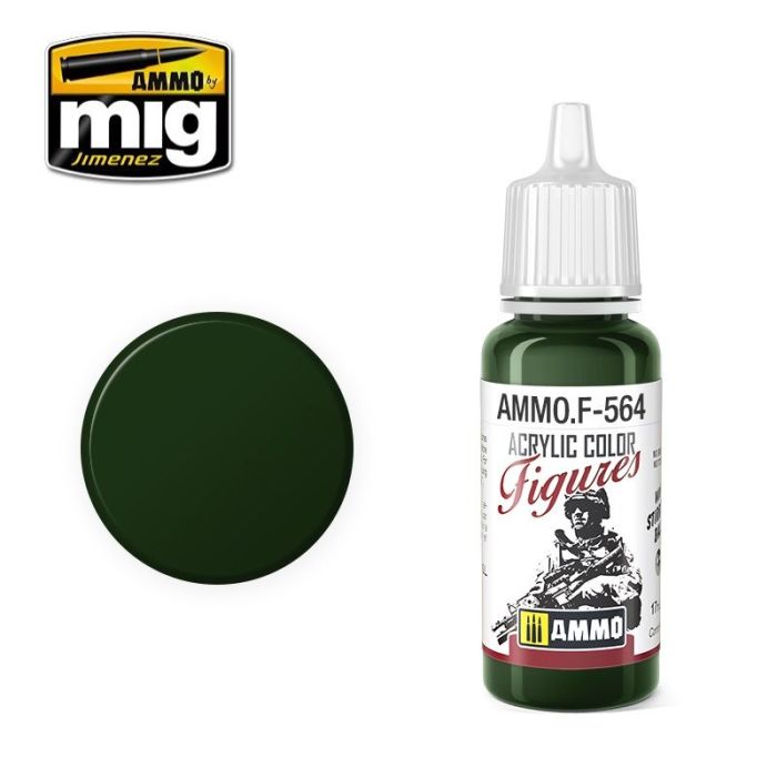 FIGURES PAINTS MILITARY GREEN JAR 17ML AMMO.F-564