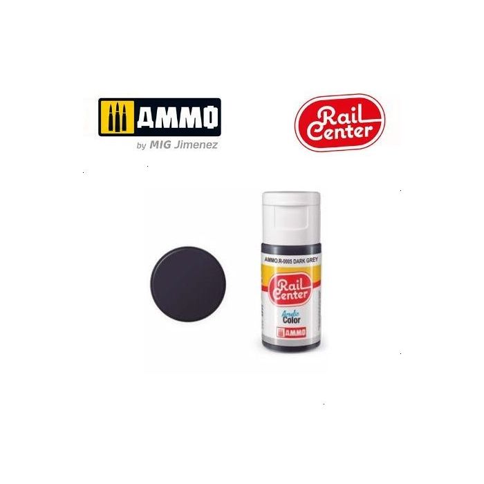 RAIL CENTER ACRYLIC DARK GREY 15ML AMMO.R-0005