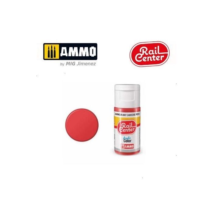 RAIL CENTER ACRYLIC CABOOSE RED 15ML AMMO.R-0007