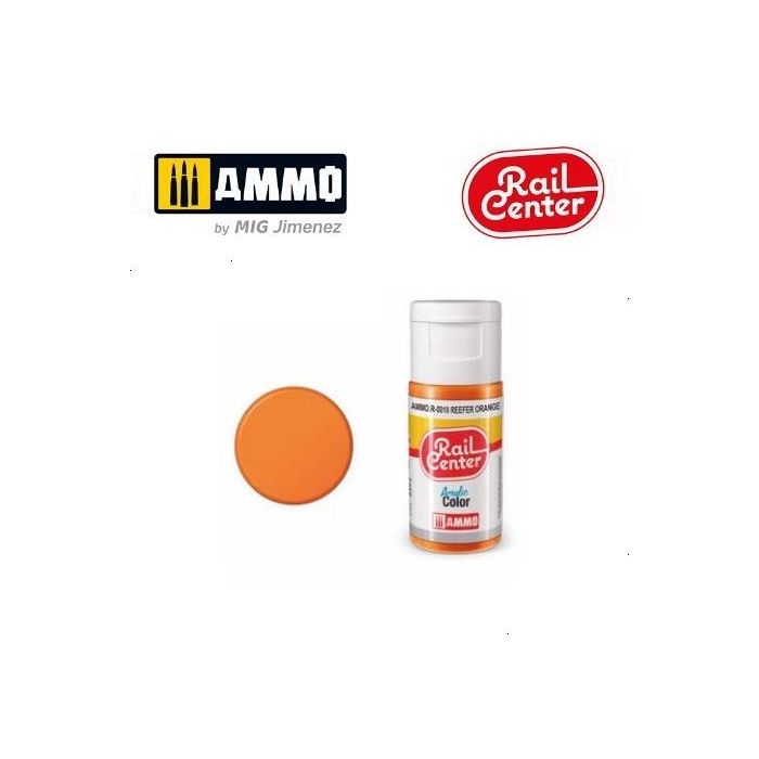 RAIL CENTER ACRYLIC REEFER ORANGE 15ML AMMO.R-0010