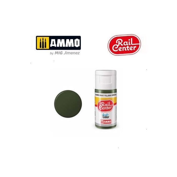 RAIL CENTER ACRYLIC PULLMAN GREEN 15ML AMMO.R-0017