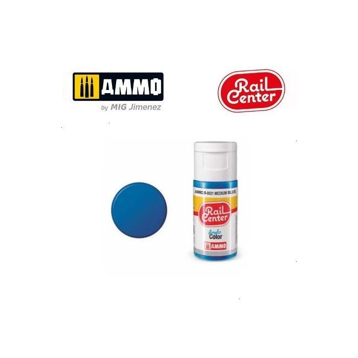 RAIL CENTER ACRYLIC MEDIUM BLUE 15ML AMMO.R-0021