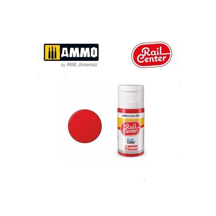 RAIL CENTER ACRYLIC RED 15ML AMMO.R-0022