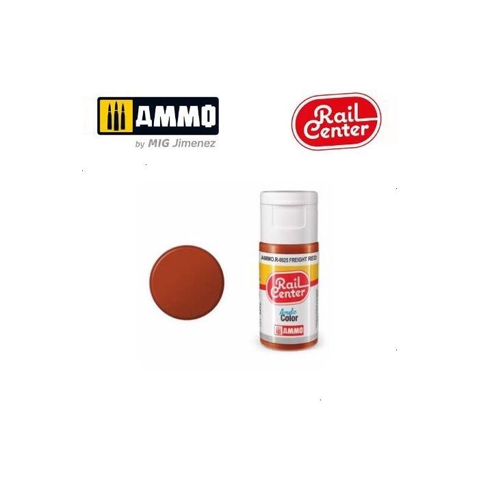 RAIL CENTER ACRYLIC FREIGHT RED 15ML AMMO.R-0025