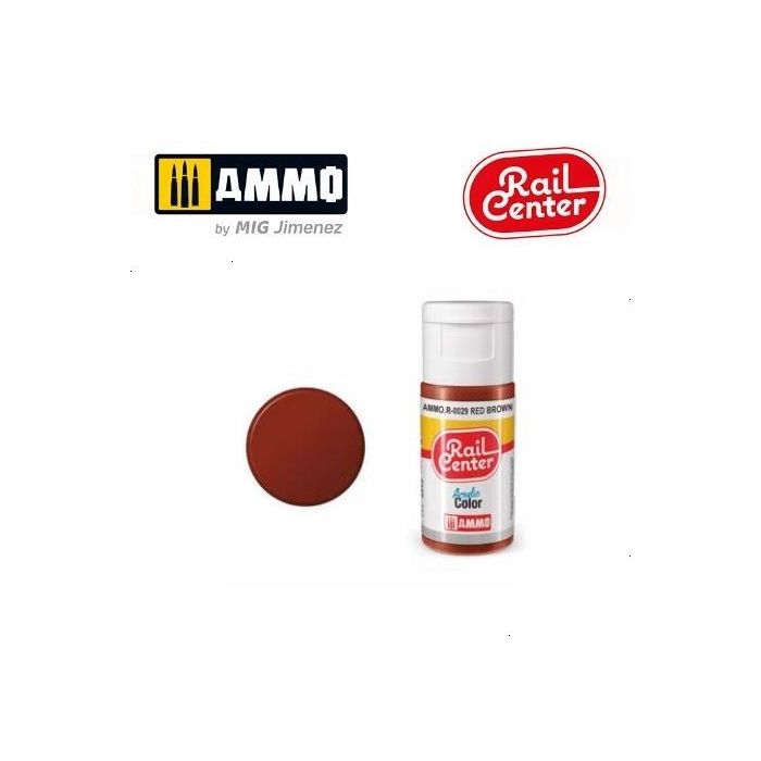 RAIL CENTER ACRYLIC RED BROWN 15ML AMMO.R-0029