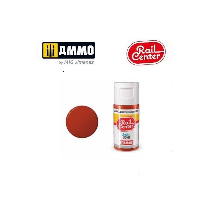 RAIL CENTER ACRYLIC BOXCAR BROWN 15ML AMMO.R-0031
