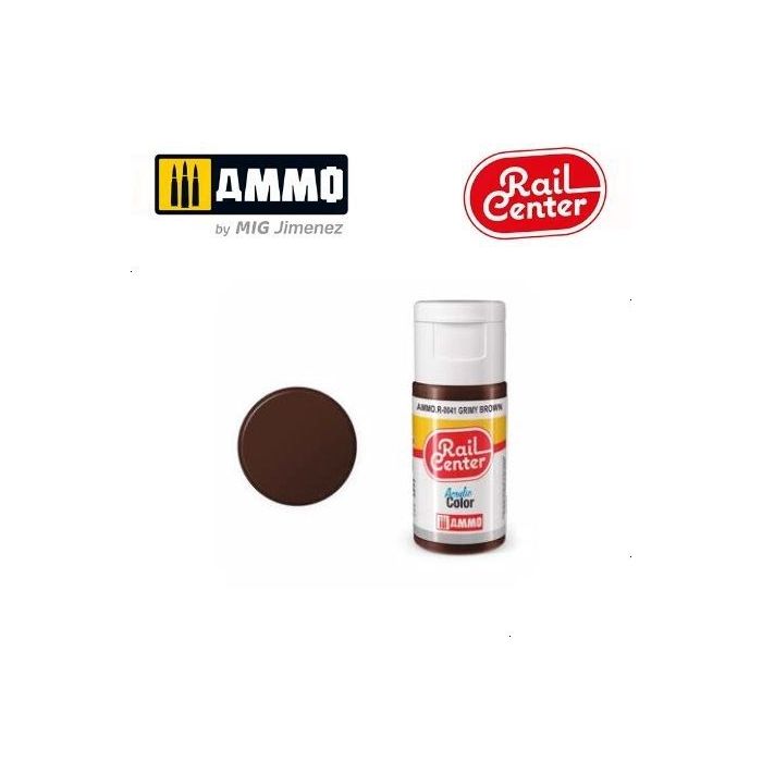 RAIL CENTER ACRYLIC GRIMY BROWN 15ML AMMO.R-0041