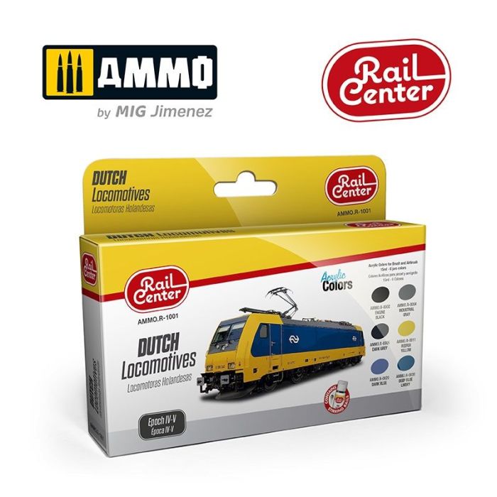 DUTCH LOCOMOTIVES EP IV-V 15ML 6 JARS AMMO.R-1001