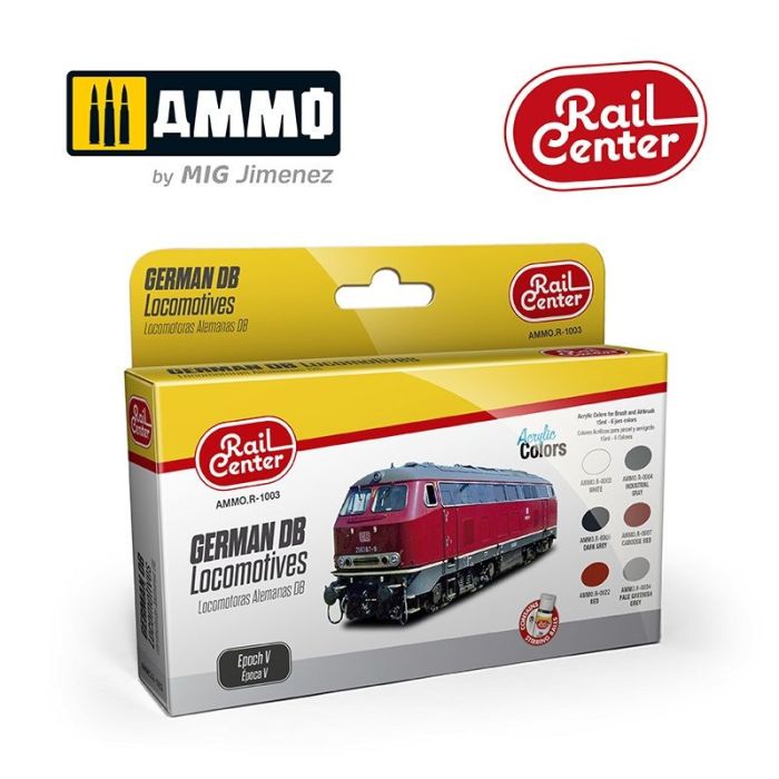 GERMAN DB LOCOMOTIVES EP V 15ML 6 JARS AMMO.R-1003