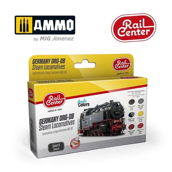 GERMANY DRG-DB STEAM LOCOMOTIVES EP II 15ML 6 JARS AMMO.R-1005