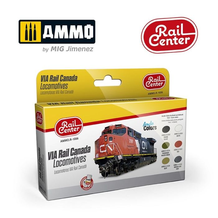 VIA RAIL CANADA LOCOMOTIVES 15ML 6 JARS AMMO.R-1006