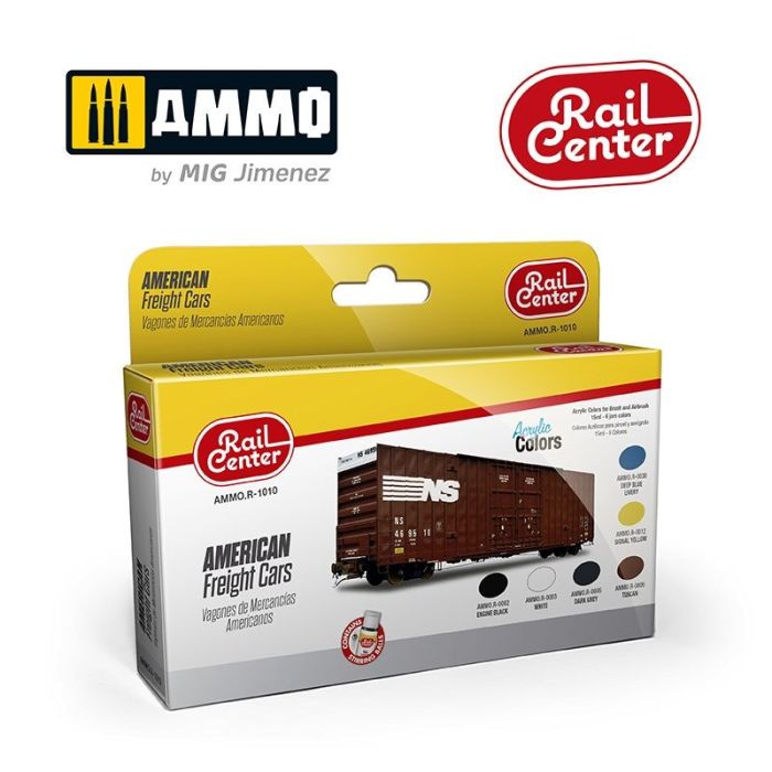 AMERICAN FREIGHT CARS 15ML 6 JARS AMMO.R-1010