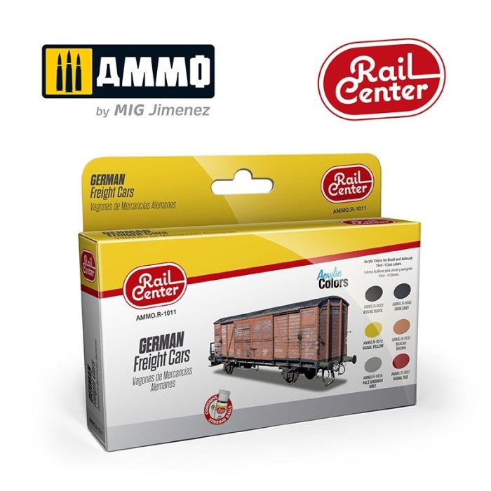GERMAN FREIGHT CARS 15ML 6 JARS AMMO.R-1011