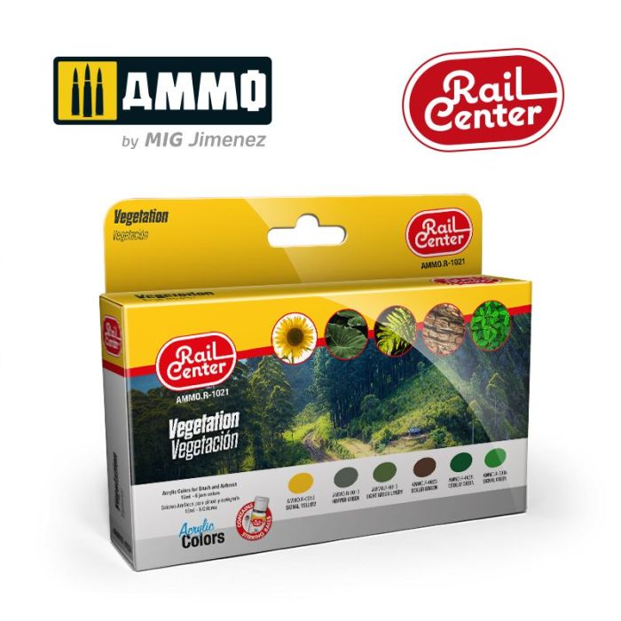 RAIL CENTER - VEGETATION 15ML 6 JARS AMMO.R-1021